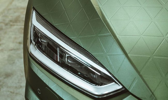 CloseUp 3D Unterfolierung Audi A5 in moss green